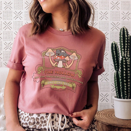The Hollow T-Shirt - The Bean Workshop - cute bookish top, evangeline fox, Jacks and Evangeline, jacks prince of hearts, Little Fox, once upon a broken heart, Only One Bed shirt, ouabh, Pink and Green, stephanie garber, t-shirt, The Ballad of Never After, Whimsical dragon