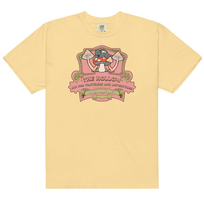 The Hollow Tee Shirt - The Bean Workshop - box tee, cute bookish top, evangeline fox, Jacks and Evangeline, jacks prince of hearts, Little Fox, once upon a broken heart, Only One Bed shirt, ouabh, Pink and Green, retro, stephanie garber, The Ballad of Never After, Whimsical dragon