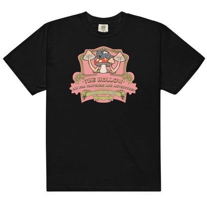 The Hollow Tee Shirt - The Bean Workshop - box tee, cute bookish top, evangeline fox, Jacks and Evangeline, jacks prince of hearts, Little Fox, once upon a broken heart, Only One Bed shirt, ouabh, Pink and Green, retro, stephanie garber, The Ballad of Never After, Whimsical dragon