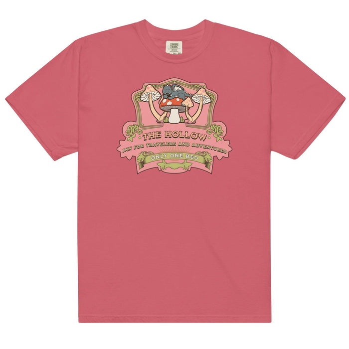 The Hollow Tee Shirt - The Bean Workshop - box tee, cute bookish top, evangeline fox, Jacks and Evangeline, jacks prince of hearts, Little Fox, once upon a broken heart, Only One Bed shirt, ouabh, Pink and Green, retro, stephanie garber, The Ballad of Never After, Whimsical dragon