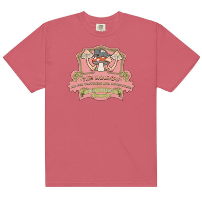 The Hollow Tee Shirt - The Bean Workshop - box tee, cute bookish top, evangeline fox, Jacks and Evangeline, jacks prince of hearts, Little Fox, once upon a broken heart, Only One Bed shirt, ouabh, Pink and Green, retro, stephanie garber, The Ballad of Never After, Whimsical dragon