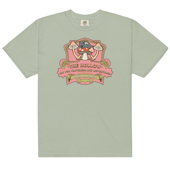 The Hollow Tee Shirt - The Bean Workshop - box tee, cute bookish top, evangeline fox, Jacks and Evangeline, jacks prince of hearts, Little Fox, once upon a broken heart, Only One Bed shirt, ouabh, Pink and Green, retro, stephanie garber, The Ballad of Never After, Whimsical dragon
