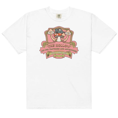 The Hollow Tee Shirt - The Bean Workshop - box tee, cute bookish top, evangeline fox, Jacks and Evangeline, jacks prince of hearts, Little Fox, once upon a broken heart, Only One Bed shirt, ouabh, Pink and Green, retro, stephanie garber, The Ballad of Never After, Whimsical dragon