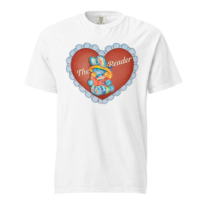 The Reader Tee Shirt - The Bean Workshop - book lover, read everyday, t-shirt, tee, the reader, valentine, Valentine's Day Picks