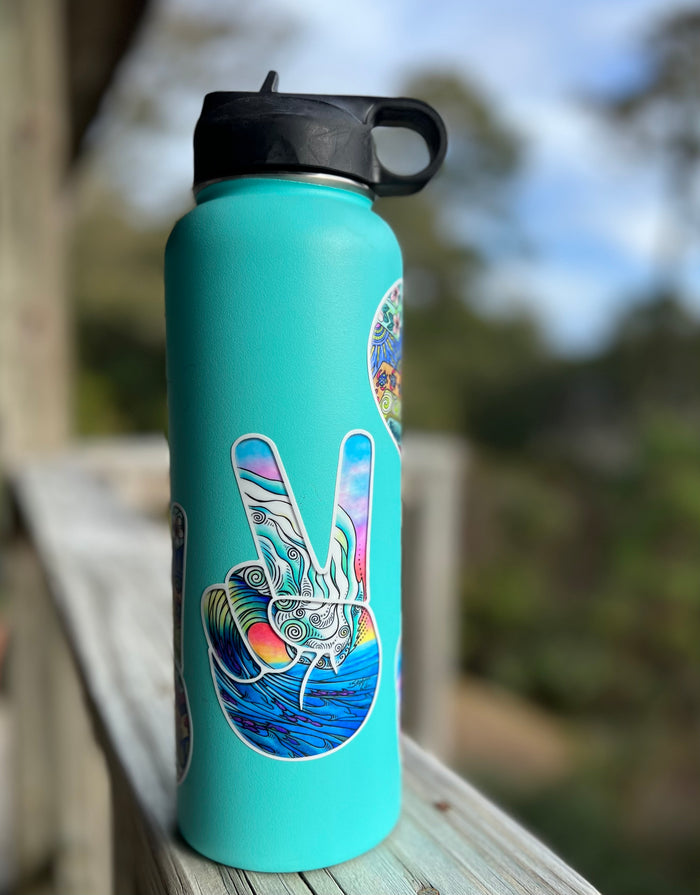 The Wave Peace Sign Sticker
