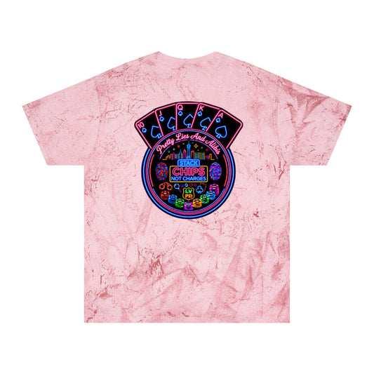 Tie-Dye T-Shirt — "Stack Chips Not Charges" Crime Con 26'