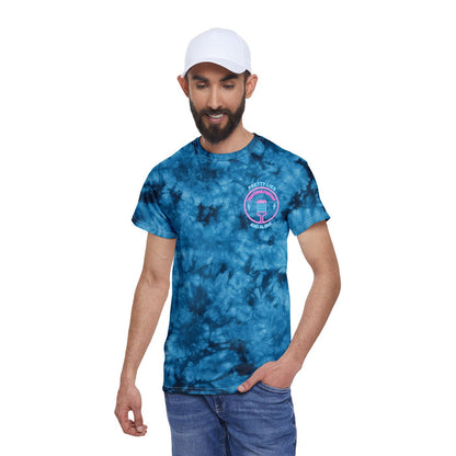 Tie-Dye Tee — Neon "Stack Chips Not Charges" Crime Con 26'