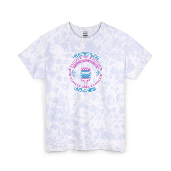 Tie Dye Tee — "Pretty Lies and Alibis" Crime Con 26' Vegas (Design 2)
