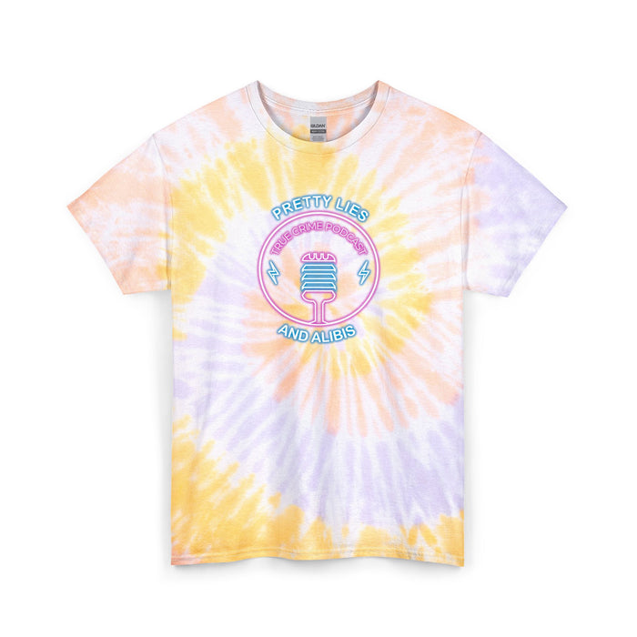 Tie Dye Tee — "Pretty Lies and Alibis" Crime Con 26' Vegas (Design 2)