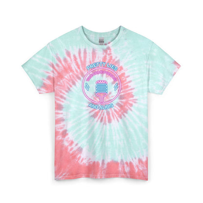 Tie Dye Tee — "Pretty Lies and Alibis" Crime Con 26' Vegas (Design 2)