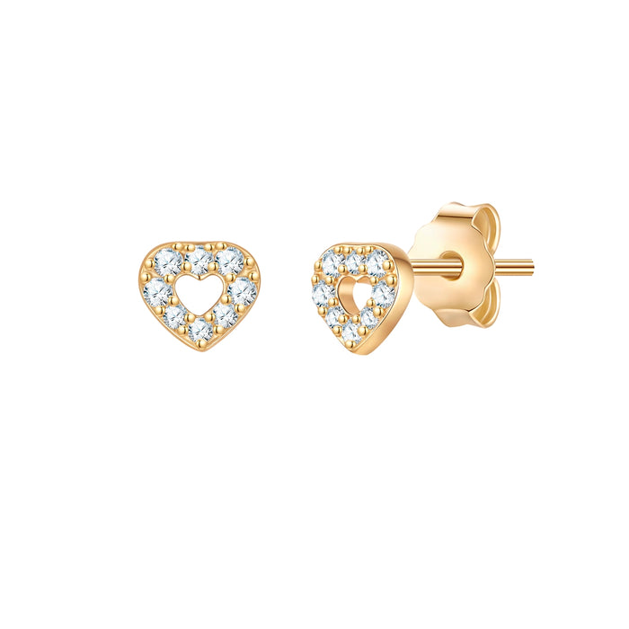 Tiny Hearts Ohrstecker mit Zirkonia