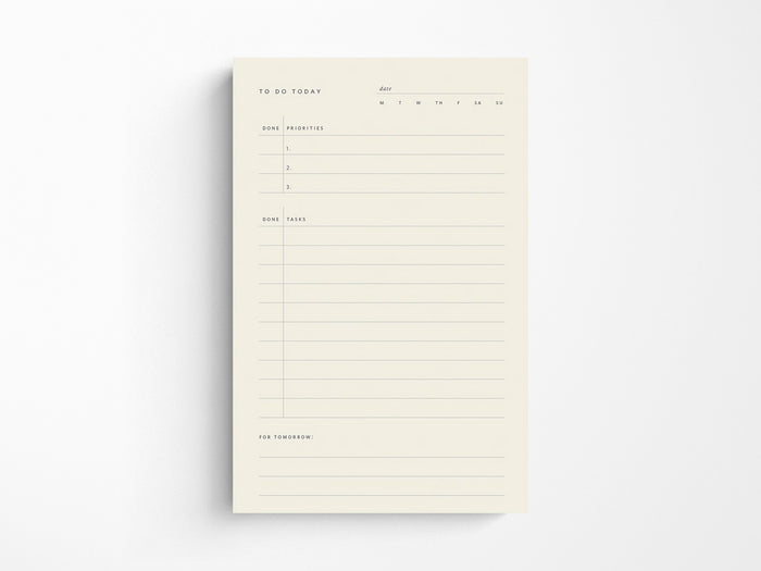 To Do Today Planner Pad