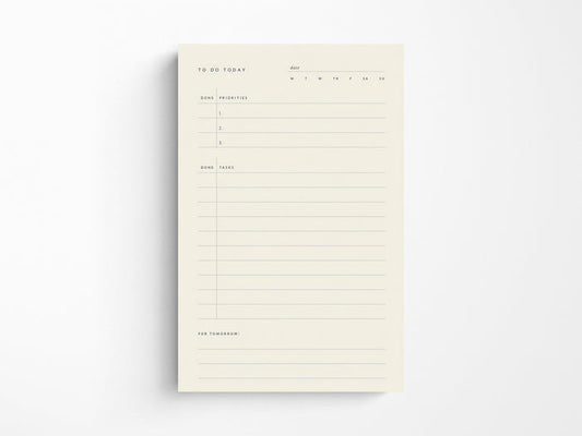 To Do Today Planner Pad