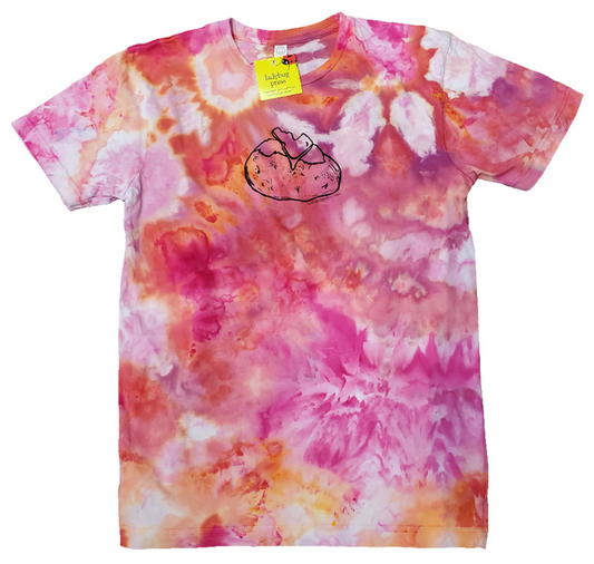 Toddler Ice Dyed Idaho Spud T-shirt, screen printed with eco-friendly waterbased inks, toddler sizes