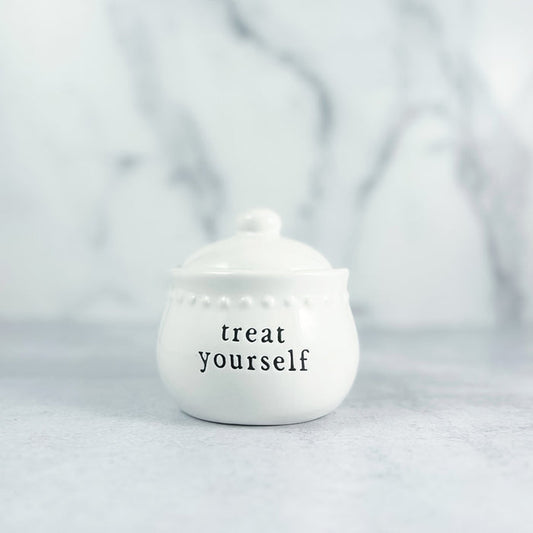 Treat Yourself Ceramic Candy Dish