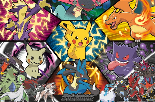 Trends International Pokemon - Battle Art Group Wall Poster