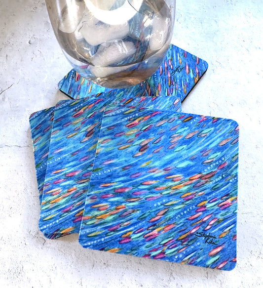 Tropical Fish School Coaster