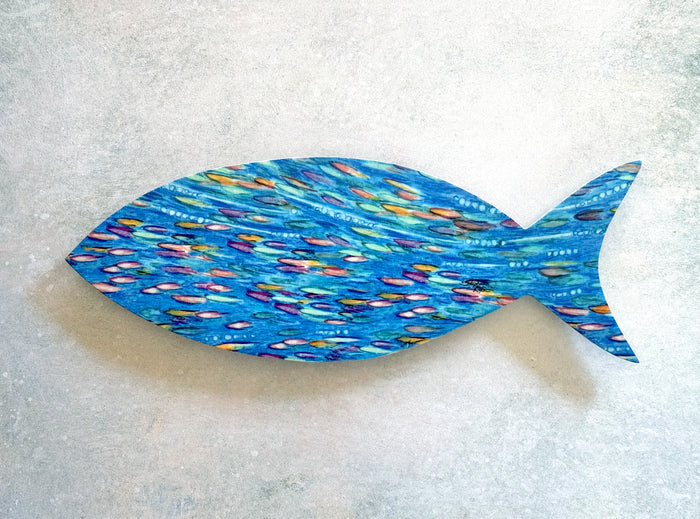 Tropical Fish School Fish Wood Wall Art