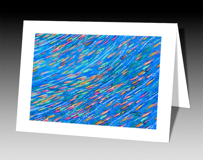 Tropical Fish School Notecard