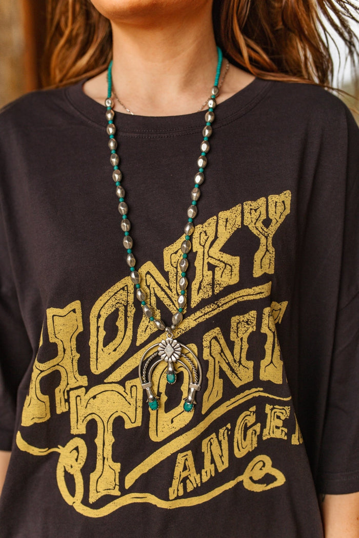 Turquoise Crescent Naja Necklace