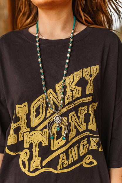 Turquoise Crescent Naja Necklace