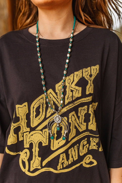 Turquoise Crescent Naja Necklace