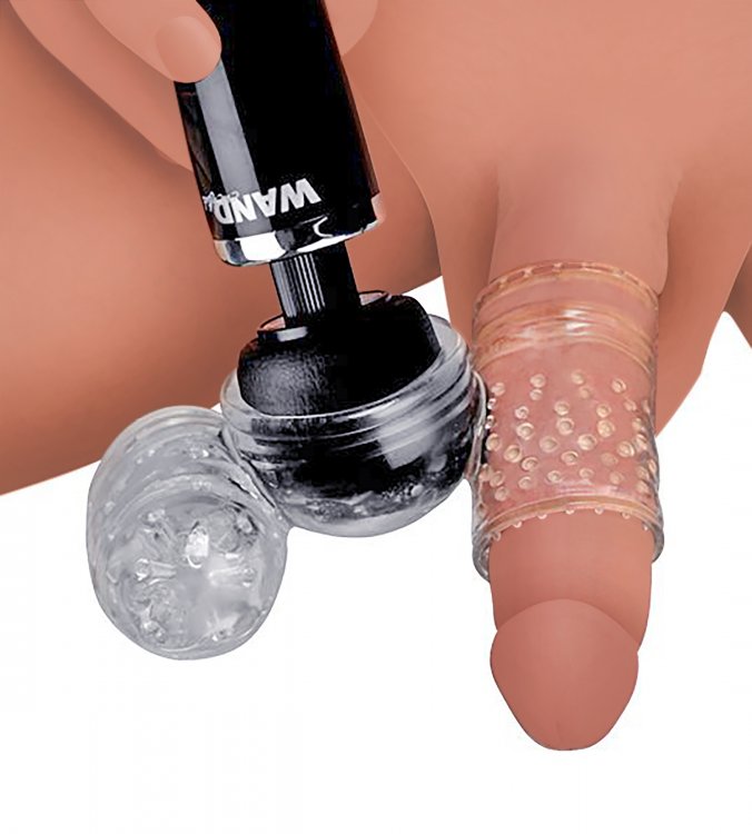 Twin Turbo Strokers 2 in 1 Wand Attachment for Men
