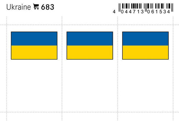 Ukraine Flag Labels