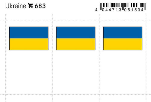 Ukraine Flag Labels