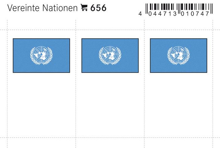 United Nations Flag Labels