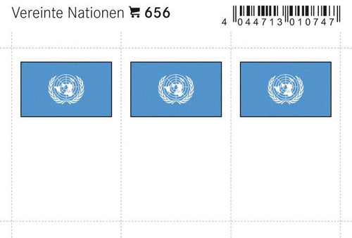 United Nations Flag Labels