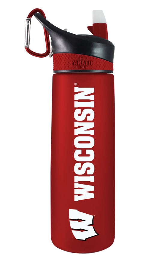 University of Wisconsin 24oz. Frosted Sport Bottle - Primary Logo & Wordmark