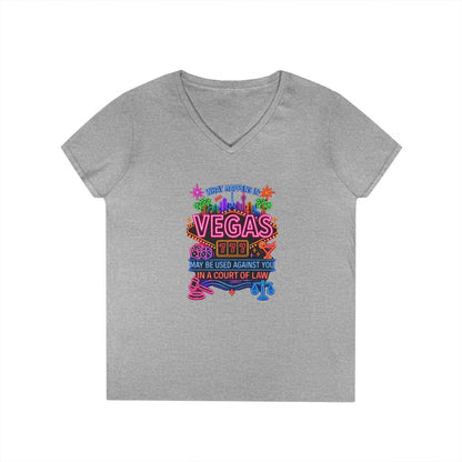 V-Neck T-Shirt – "What Happens in Vegas" No Logo