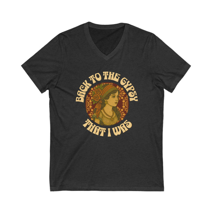 V-Neck Tee - Lyrics inspired tee - Back To The Gypsy That I Was - New 2025