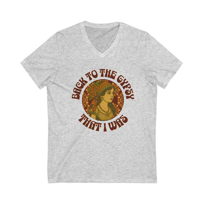 V-Neck Tee - Lyrics inspired tee - Back To The Gypsy That I Was - New 2025