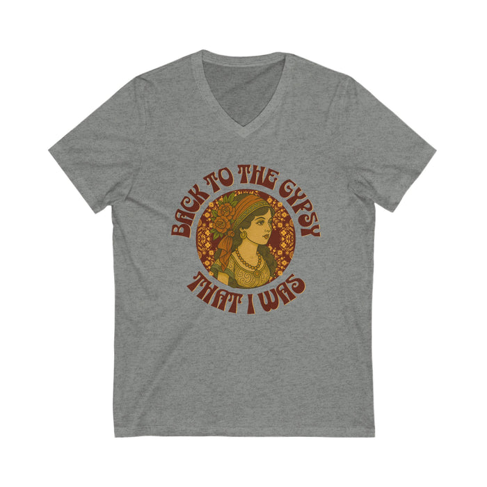 V-Neck Tee - Lyrics inspired tee - Back To The Gypsy That I Was - New 2025