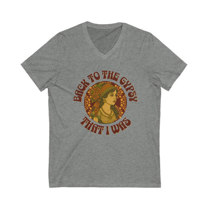 V-Neck Tee - Lyrics inspired tee - Back To The Gypsy That I Was - New 2025
