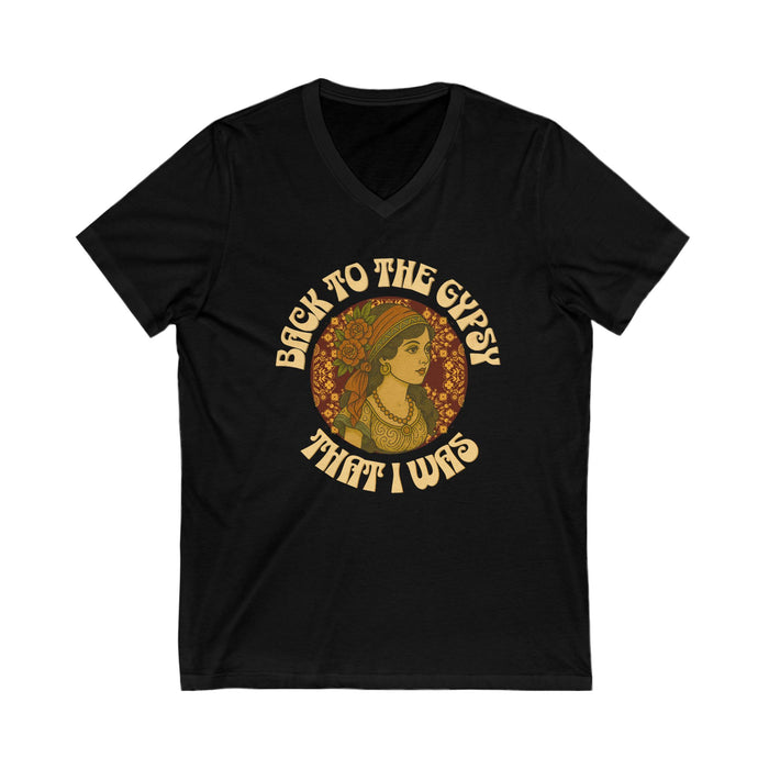 V-Neck Tee - Lyrics inspired tee - Back To The Gypsy That I Was - New 2025