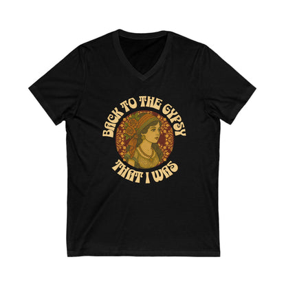 V-Neck Tee - Lyrics inspired tee - Back To The Gypsy That I Was - New 2025