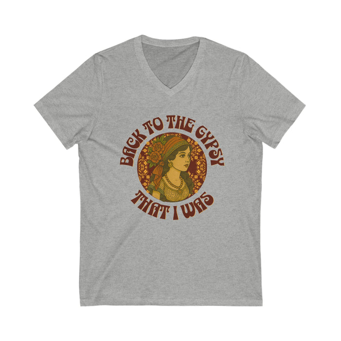 V-Neck Tee - Lyrics inspired tee - Back To The Gypsy That I Was - New 2025
