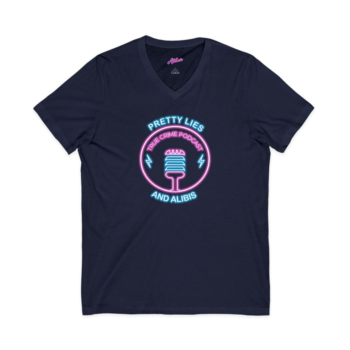 V-Neck Tee – "What Happens In Vegas" Crime Con 26' (Design 2)