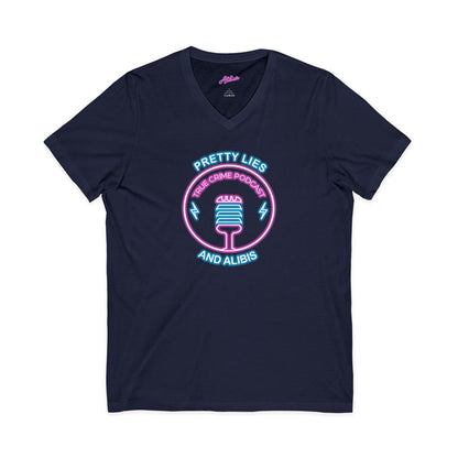 V-Neck Tee – "What Happens In Vegas" Crime Con 26' (Design 2)