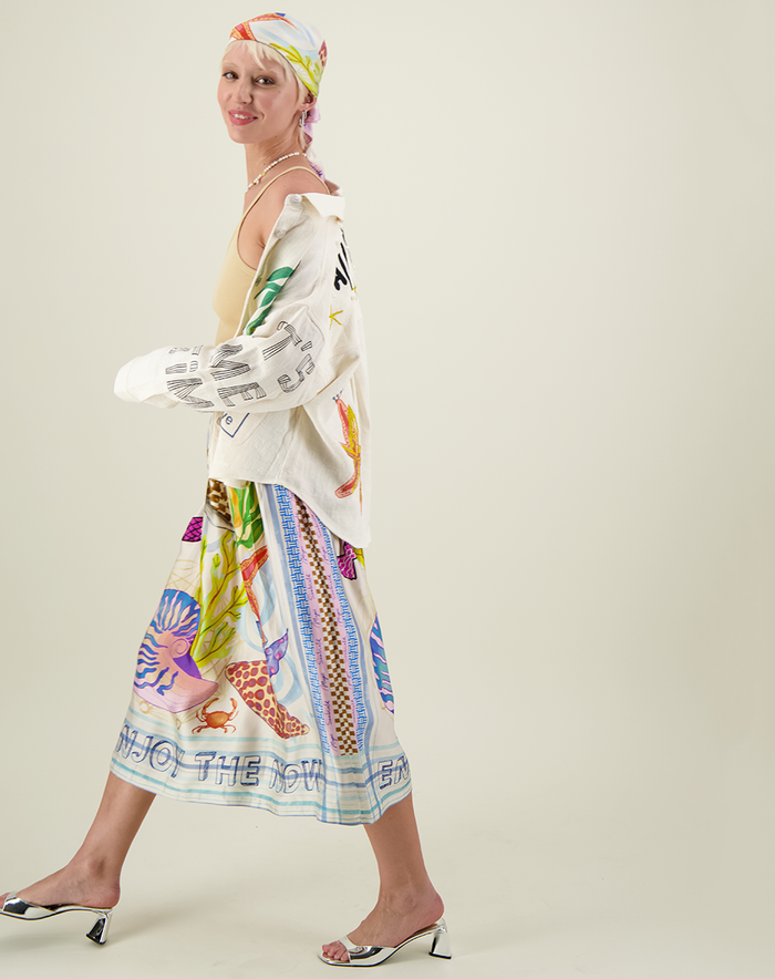 Vanessa Magic Midi Print Skirt