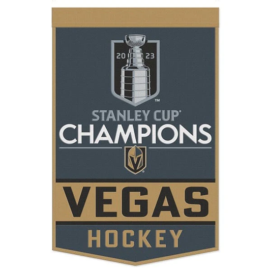 Vegas Golden Knights 2023 Stanley Cup Champions Wool Banner