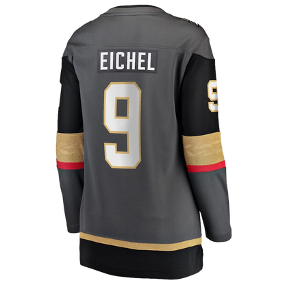 Gray, black, and gold Jack Eichel Jersey for Vegas Golden Knights merchandise