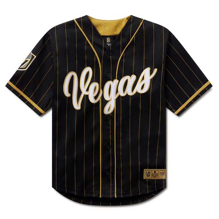 Vegas Golden Knights Gold Detail Baseball Jersey - Shirt