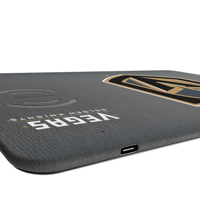 Vegas Golden Knights Linen 15-Watt Wireless Charger and Mouse Pad - Vegas Team Store