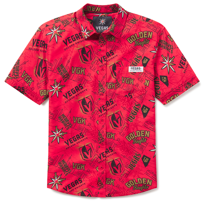 Vegas Golden Knights Repeat Logo Button-Up Shirt - Shirt