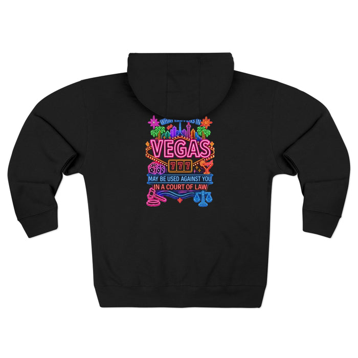 Vegas Zip Hoodie — "What Happens in Vegas" Crime Con 26' (For y'all who freeze)