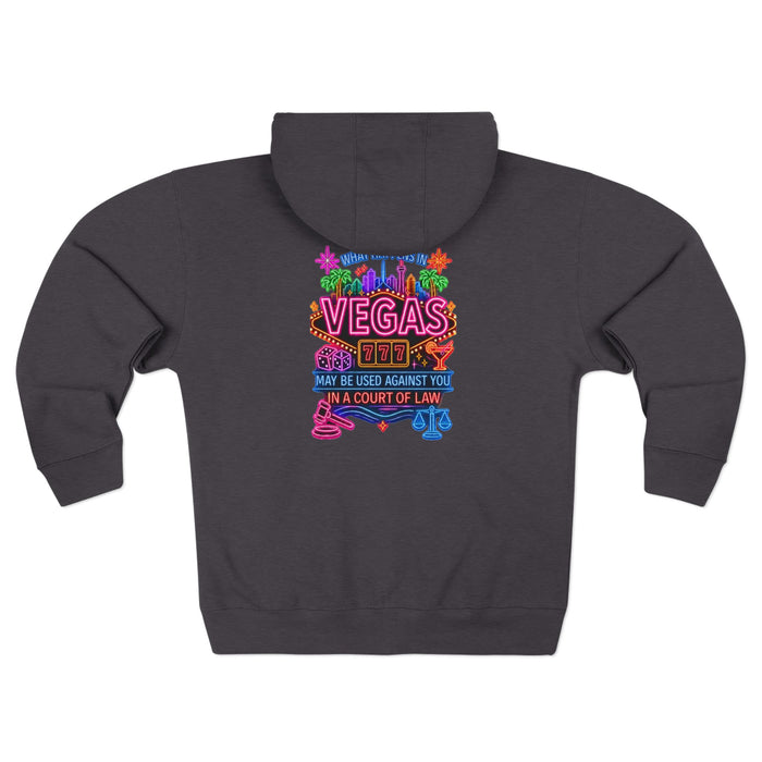 Vegas Zip Hoodie — "What Happens in Vegas" Crime Con 26' (For y'all who freeze)